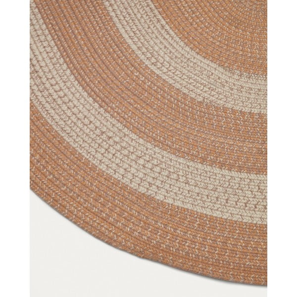 Persikų spalvos iš perdirbto pluošto lauko ir vidaus kilimas 160x230 cm Leeith – Kave Home-image-3
