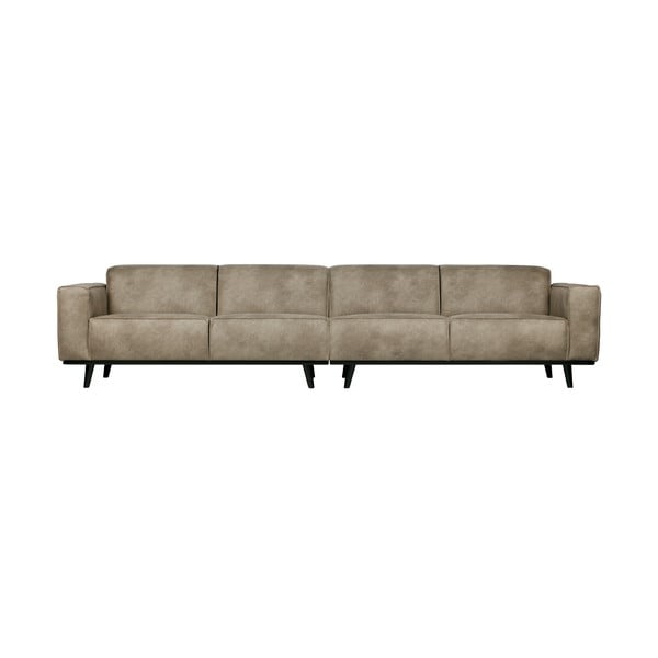 Pilka dirbtinės odos sofa BePureHome Statement, 372 cm