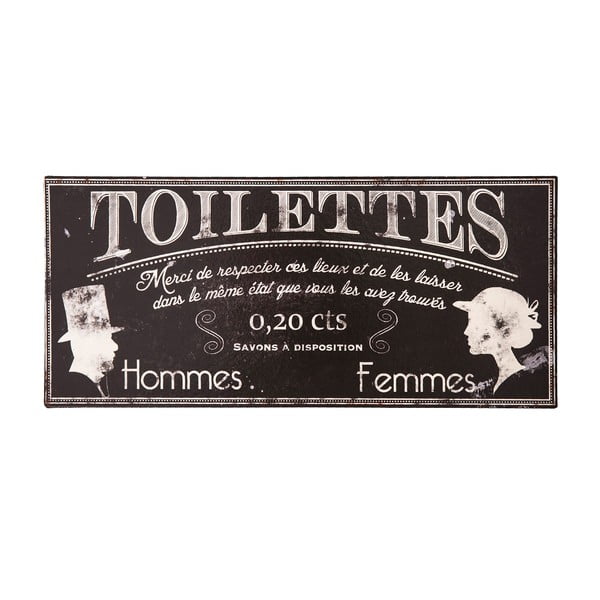 Iš metalo ženklas 36x16 cm Toilettes – Antic Line