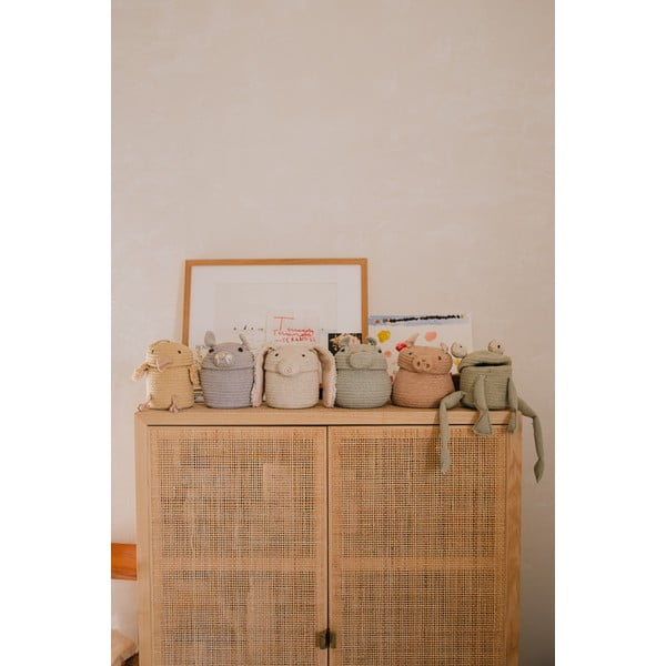 Iš tekstilės vaikiškas krepšys žalios spalvos ø 15x15 cm Mini Fred the Frog – Lorena Canals-image-3