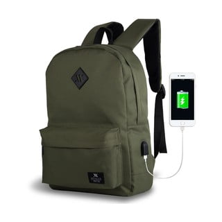 Tamsiai žalia kuprinė su USB jungtimi My Valice SPECTA Smart Bag