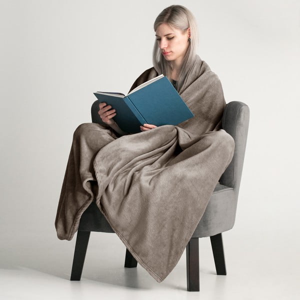 Hnědý pléd DecoKing Mic, 220 x 200 cm-image-1