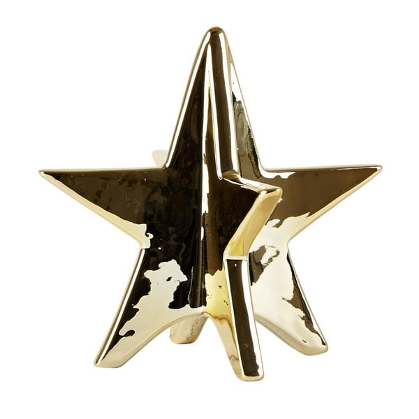 Dekoratyvinė keraminė žvaigždė "Villa Collection Ceramic Gold", 13 cm