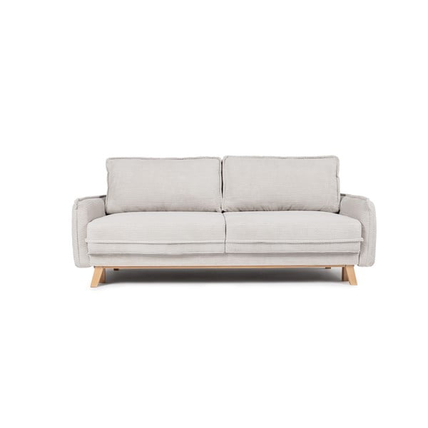 Sulankstoma sofa smėlio spalvos iš kordinio velveto 218 cm Tori – Bonami Selection