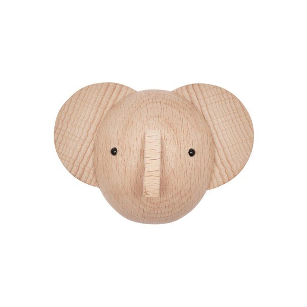 Sieninis natūralios spalvos iš buko masyvo kablys Elephant – OYOY Mini