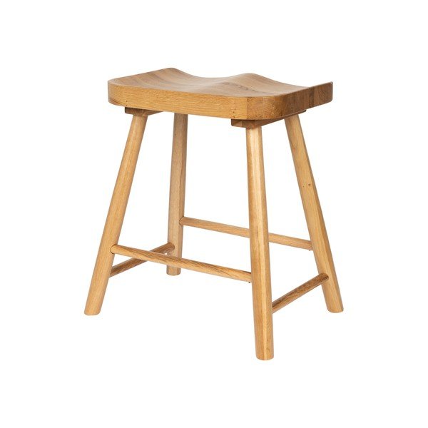 Natūralios spalvos iš ąžuolo masyvo taburetė Vander – White Label-image-2