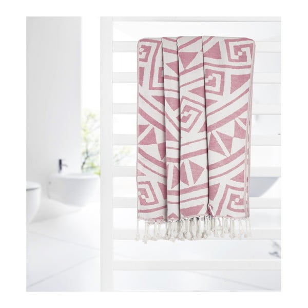 Rožinis hamamo rankšluostis Kate Louise Mirabelle, 165 x 100 cm-image-3