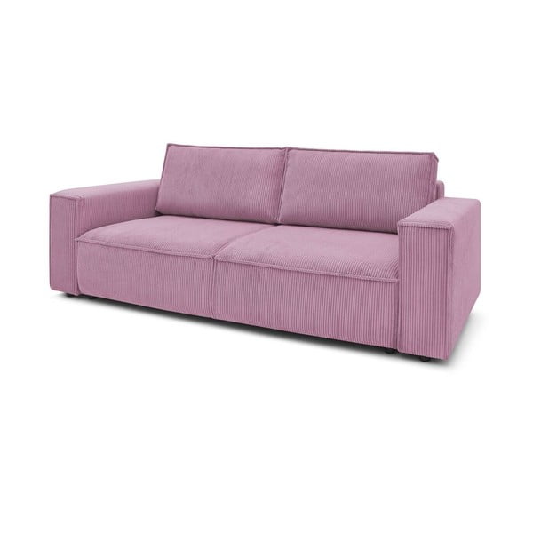 Sulankstoma sofa rožinės spalvos iš kordinio velveto 245 cm Nihad – Bobochic Paris-image-3