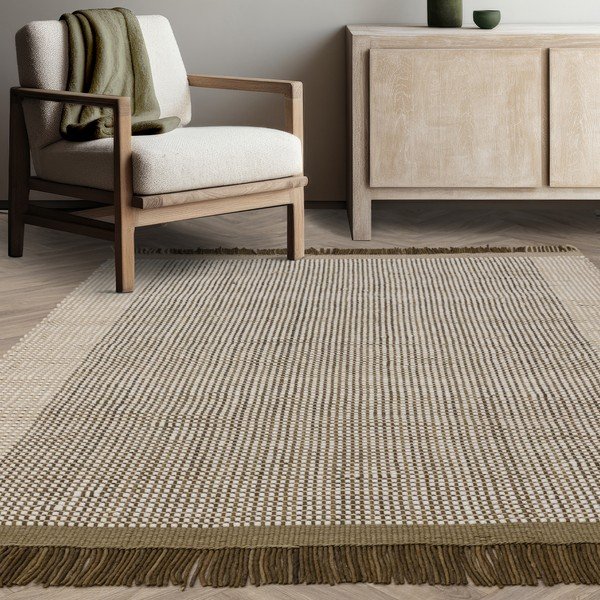 Rankų darbo iš vilnos kilimas šviesiai rudos spalvos 200x290 cm Avalon – Asiatic Carpets-image-1