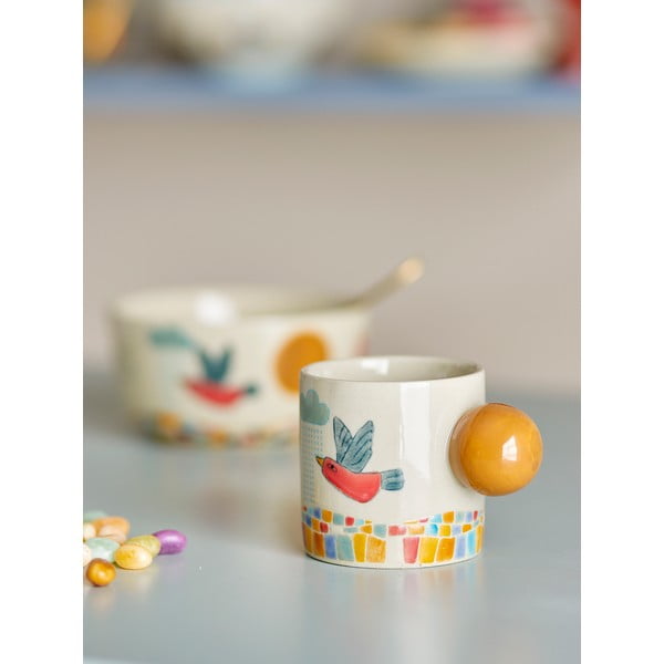 Iš keramikos vaikiškas puodelis 155 ml Colorine – Bloomingville Mini-image-1
