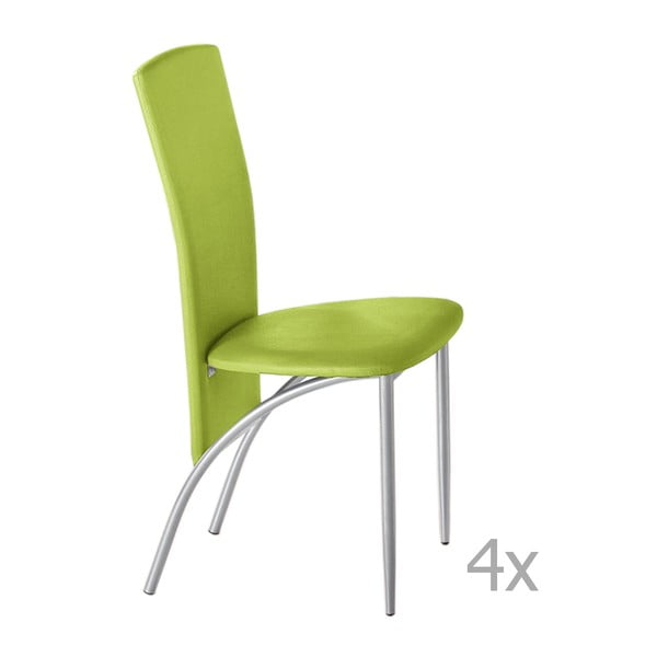 4 žalių valgomojo kėdžių rinkinys "Støraa Nevada