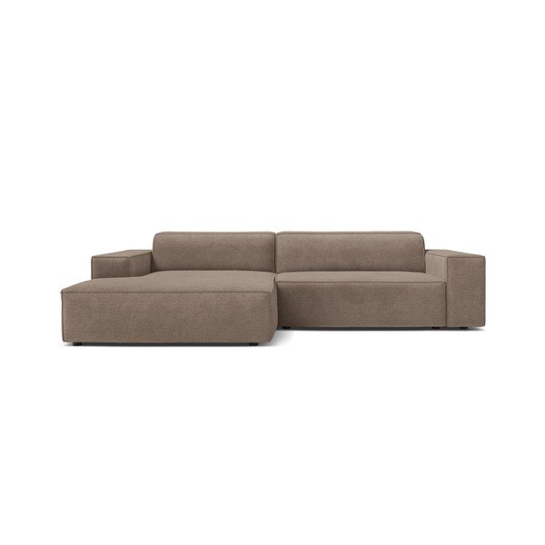 Smėlio spalvos modulinė kampinė sofa (su kairiuoju kampu/su gultu) Jodie – Micadoni -image-1