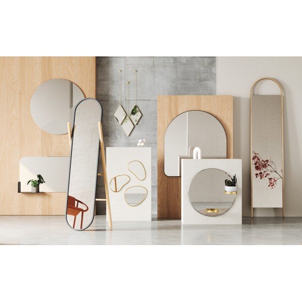 Pastatomas veidrodis su medienos masyvo rėmu 45x196 cm Bellwood – Umbra-image-4