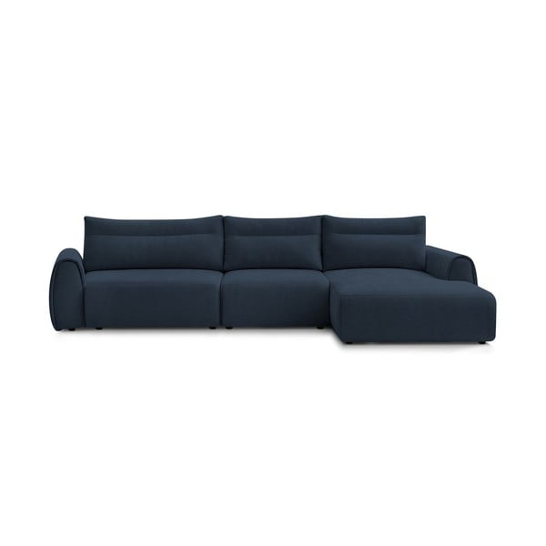 Kampinė sofa tamsiai mėlynos spalvos Aden – Bobochic Paris