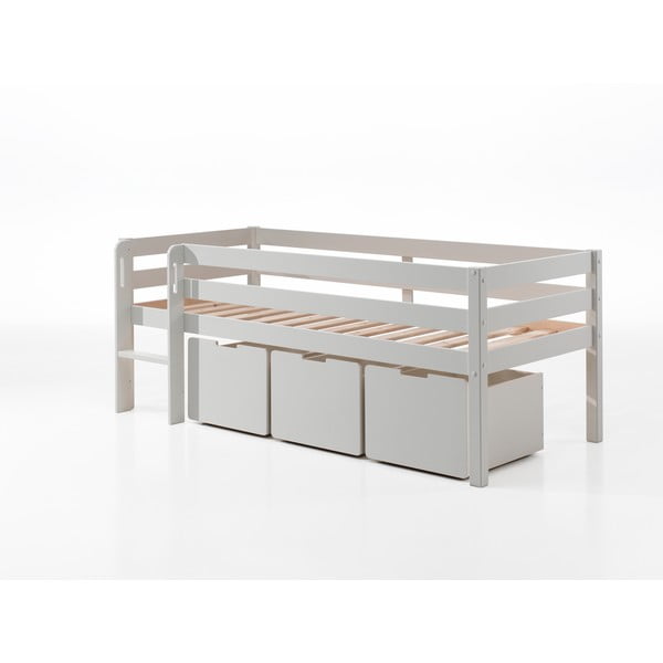 Vaikiškos lovos daiktadėžės baltos spalvos 3 vnt. Pino – Vipack-image-1