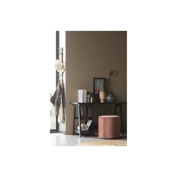 Rožinis aksominis pufas WOOOD Sara, ⌀ 46 cm-image-2