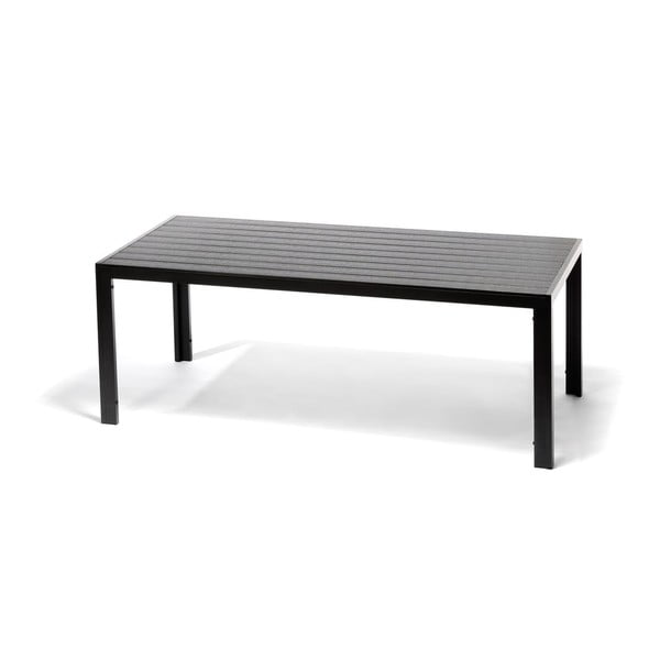 Sodo valgomojo komplektas 6 asmenims su pilkomis kėdėmis Joanna ir stalu Viking, 90 x 205 cm-image-3