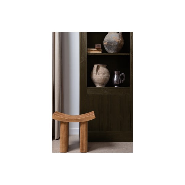 Rudos spalvos iš pušies masyvo knygų spinta  78x230x37 cm Yumi – WOOOD-image-1