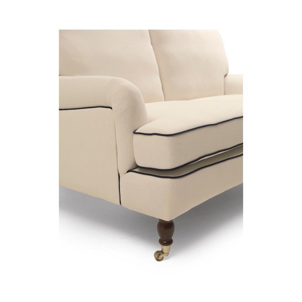 Kreminės spalvos sofa su tamsiai mėlynais apvadais "Max Winzer Passion", 158 cm-image-4