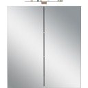 Antracito spalvos pakabinama/su veidrodžiu vonios daiktadėžė 60x71 cm Arcena – Germania