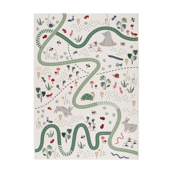 Vaikiškas žaidimų kilimas kreminės spalvos 123x180 cm Garden Life – Nattiot