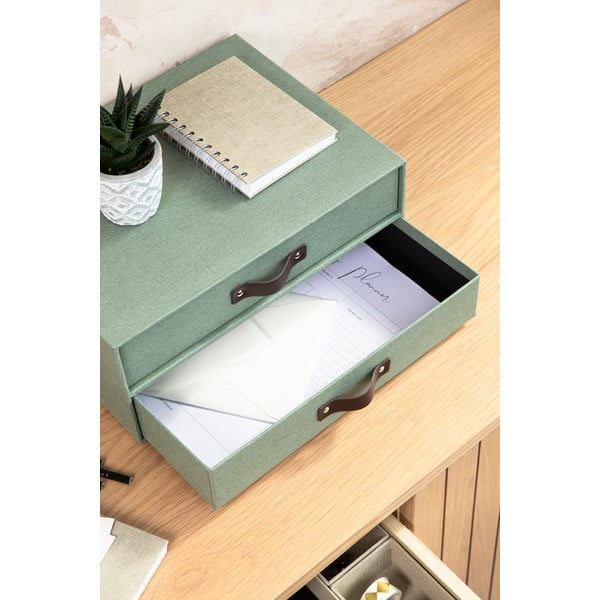 Žalios spalvos iš kartono biuro organizatorius į stalčių Birger Canvas Paper Laminate – Bigso-image-2