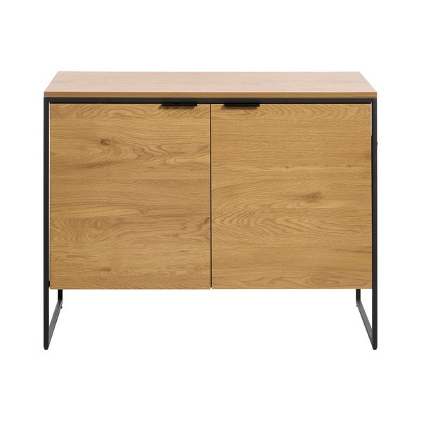 Natūralios spalvos šoninė spintelė iš ąžuolo 104,5x80x45 cm Cesura – Unique Furniture