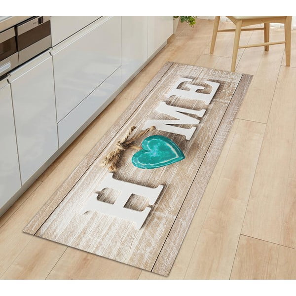 Skalbiamas kilimas šviesiai rudos spalvos 80x200 cm Home – Oyo Concept-image-1