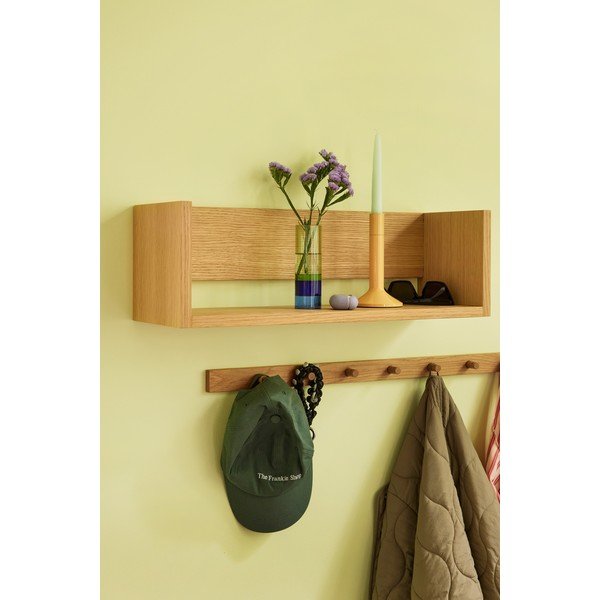 Natūralios spalvos sieninė lentyna iš ąžuolo 64 cm Gap – Hübsch-image-1