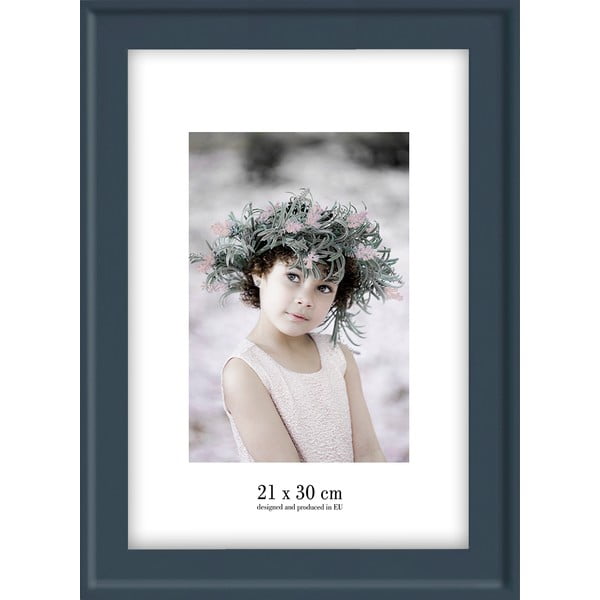 Mėlynas sieninis rėmelis Styler Malaga, 28 x 37 cm