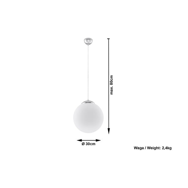 Baltas lubinis šviestuvas Sollux Bianco 30-image-2