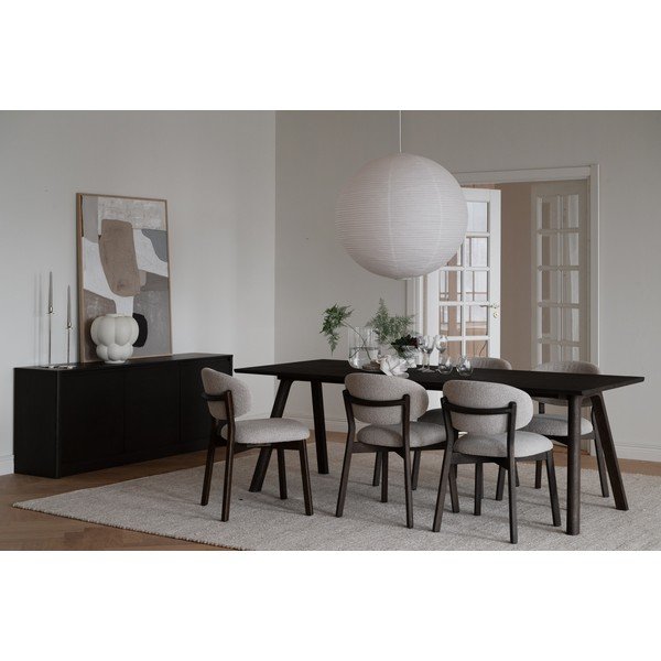 Iš ąžuolo masyvo prailginamas valgomojo stalas 95x220 cm Clapperton – Rowico-image-2