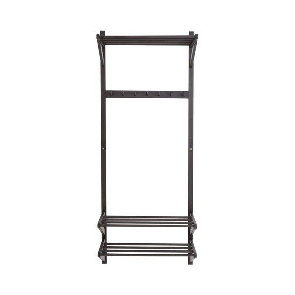 Juodos spalvos iš pušies masyvo koridoriaus baldas 75x190x32 cm Cole – Jotex-image-2