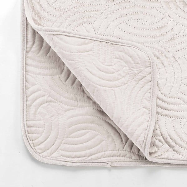 Kreminės spalvos iš velveto lovatiesės ir pagalvės užvalkalų rinkinys 240x260 cm Solange – douceur d'intérieur-image-4