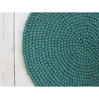 Žalias vilnos kilimas Wooldot Ball Rugs, ⌀ 120 cm