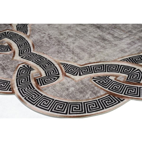 Pilkos/smėlio spalvos apvalus kilimas ø 80 cm - Vitaus-image-2