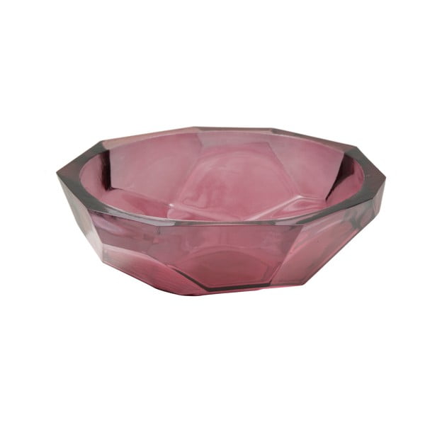 Rožinis perdirbto stiklo dubuo Mauro Ferretti Stone, ø 25 cm