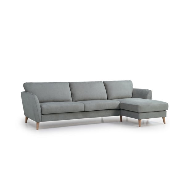 Šviesiai pilka kampinė sofa Scandic Paris, dešinysis kampas, 278 cm-image-2