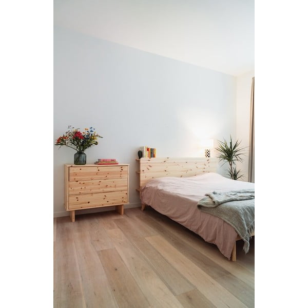 Natūralios spalvos dvigulė lova su grotelėmis 160x200 cm Retreat - Karup Design-image-4