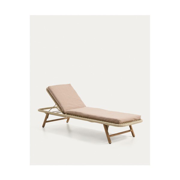 Smėlio spalvos sodo kėdės paminkštinimas šezlongui 50x175 cm Maoni – Kave Home-image-4