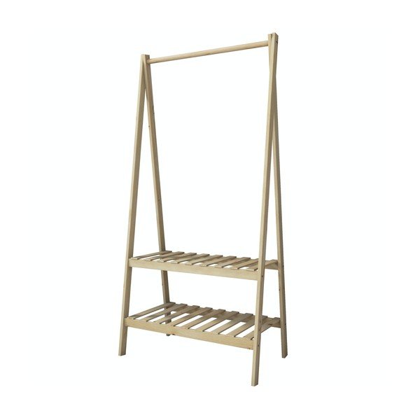 Natūralios spalvos ąžuolo dekoro drabužių lentyna Susanne - Kalune Design-image-1