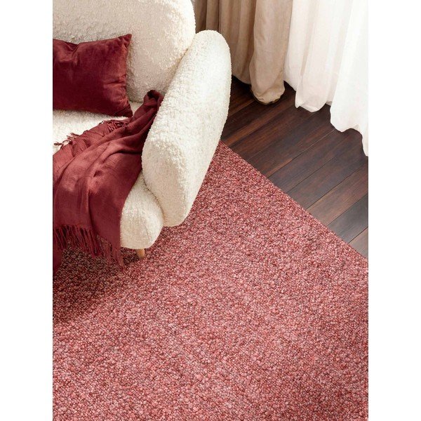 Rankų darbo tamsiai rožinės spalvos iš boucle kilimas 200x290 cm Notting Hill Portobello – Ted Baker-image-1