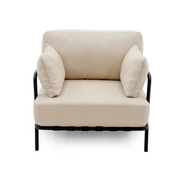 Paminkštinto audinio sodo krėslas smėlio spalvos Salve – Sit Sit-image-2