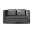Pilkos spalvos iš šenilinio audinio sulankstoma sofa 132 cm Neva – ELTAP
