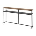 Konsolinis staliukas juodos spalvos/tamsiai rudos spalvos iš uosio 20,5x126 cm Tower – YAMAZAKI
