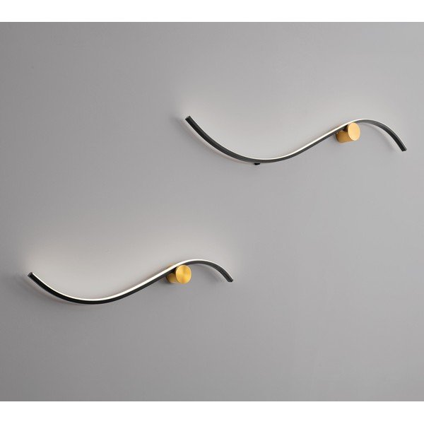 Matinės juodos spalvos iš aliuminio sieninė lempa LED Kima – Nova Luce-image-1