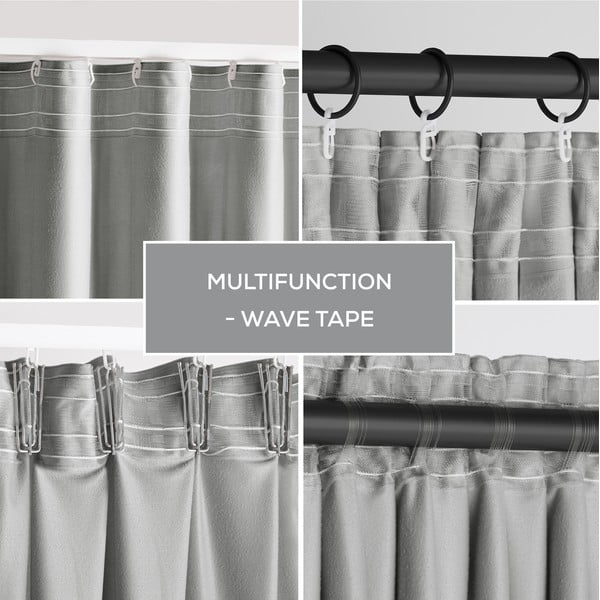 Šviesiai pilkos spalvos iš velveto pritemdymas (dalinis užtemimas) užuolaida 140x270 cm Pleat – Restilo-image-3