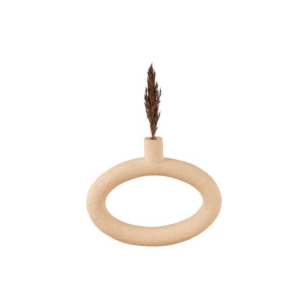 Šviesiai ruda vaza PT LIVING Oval, aukštis 20,5 cm-image-1