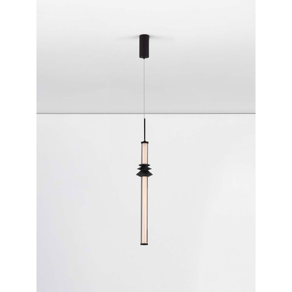 Matinės juodos spalvos iš keramikos kabantis šviestuvas LED su pritemdymo funkcija ø 8 cm su gaubtu iš akrilo stiklo Stalactite – Nova Luce-image-3