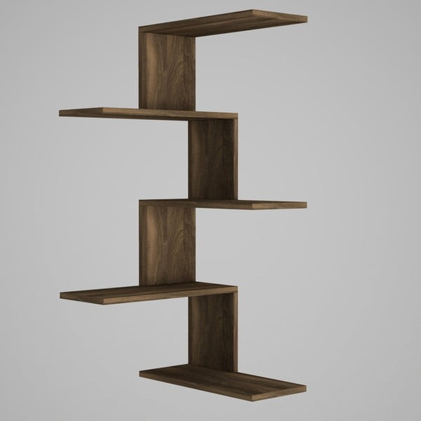 Ruda kampinė sieninė lentyna Caniko-image-3